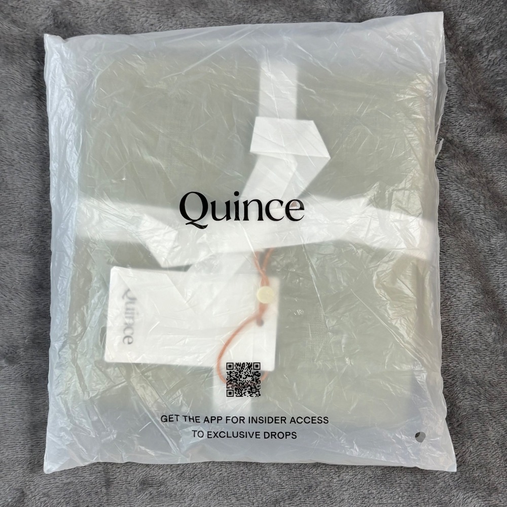 Quince European Linen Everyday Napkins Set of 4 Willowleaf Green 20x20 NEW